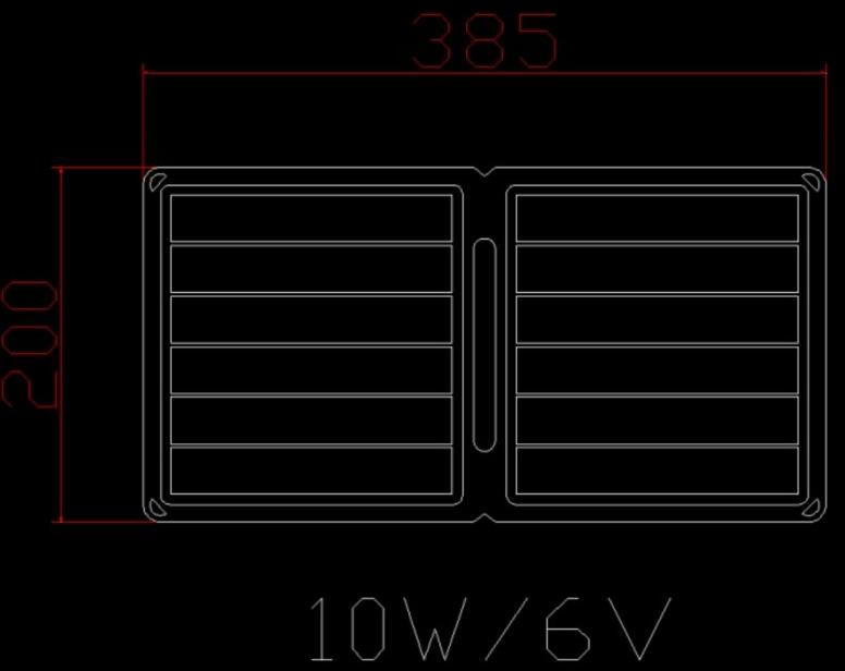Painel Solar 10W 2xusb 5v/2a Dobrável