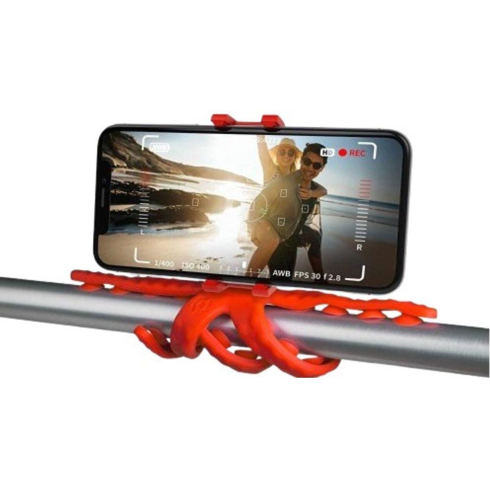 Tripé Squiddy Flexivel Vermelho Para Smartphone
