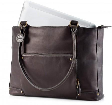 Bolsa 15.6'' Tote Pele Castanha Senhora