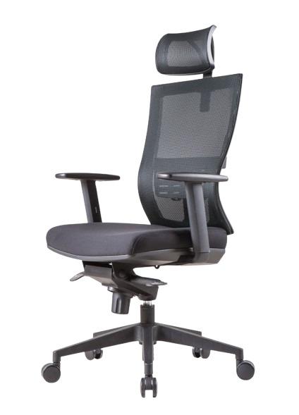 Cadeira Mesh High Executive 1 Nível Preta