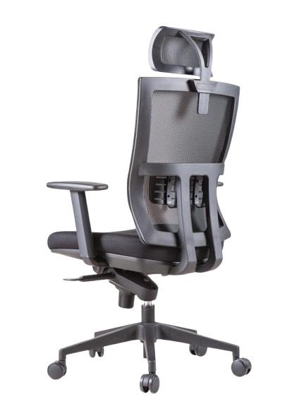 Cadeira Mesh High Executive 1 Nível Preta
