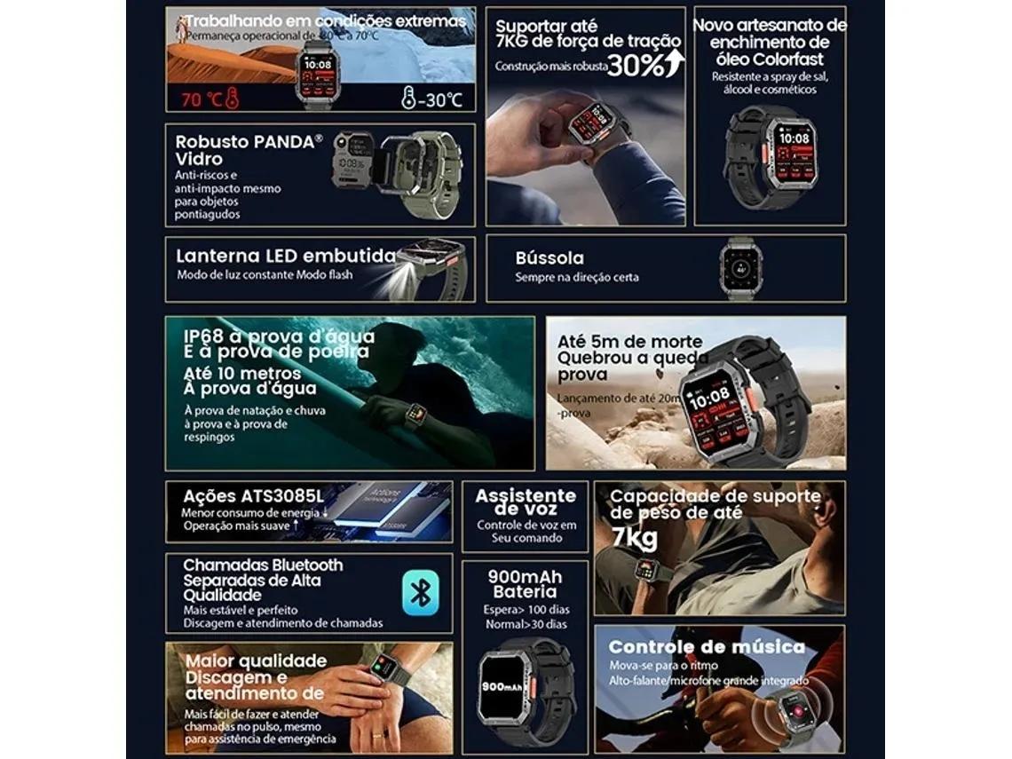 Smartwatch W60 Cinza
