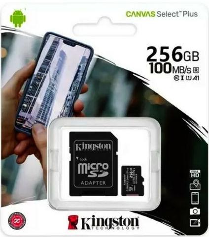 Cartão de Memória Micro Sd 256GB Cl10 Sdxc 100r Com Adaptador