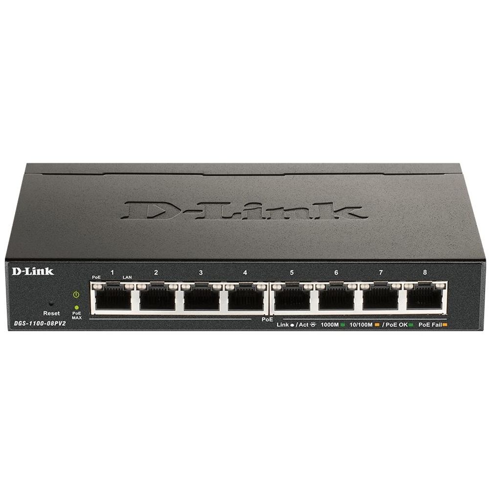 Switch de 8 Portas Smart 10/100/1000 Poe 64w Power Budget