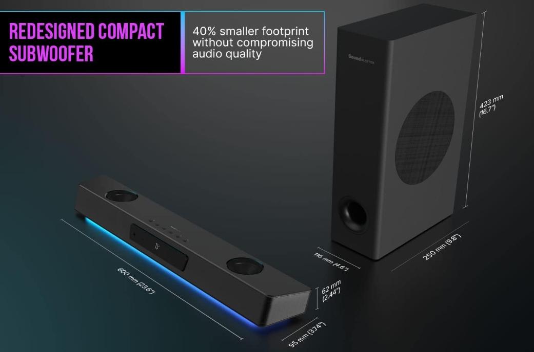 Barra de Som Blaster Sound Katana V2x Preto