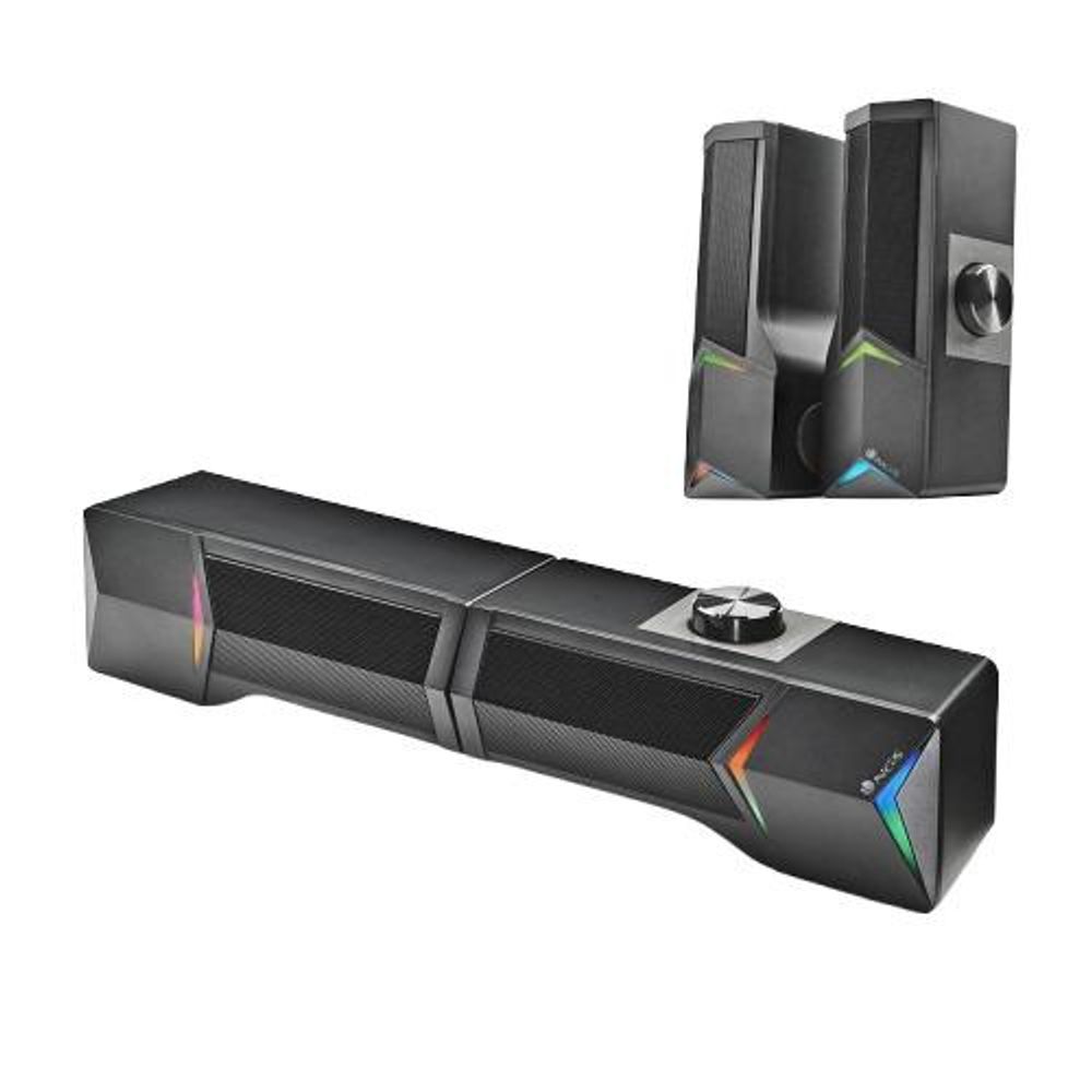 Barra Som 2.0 Gamming Destacável Luzes Rgb 12w Gsx-B1200