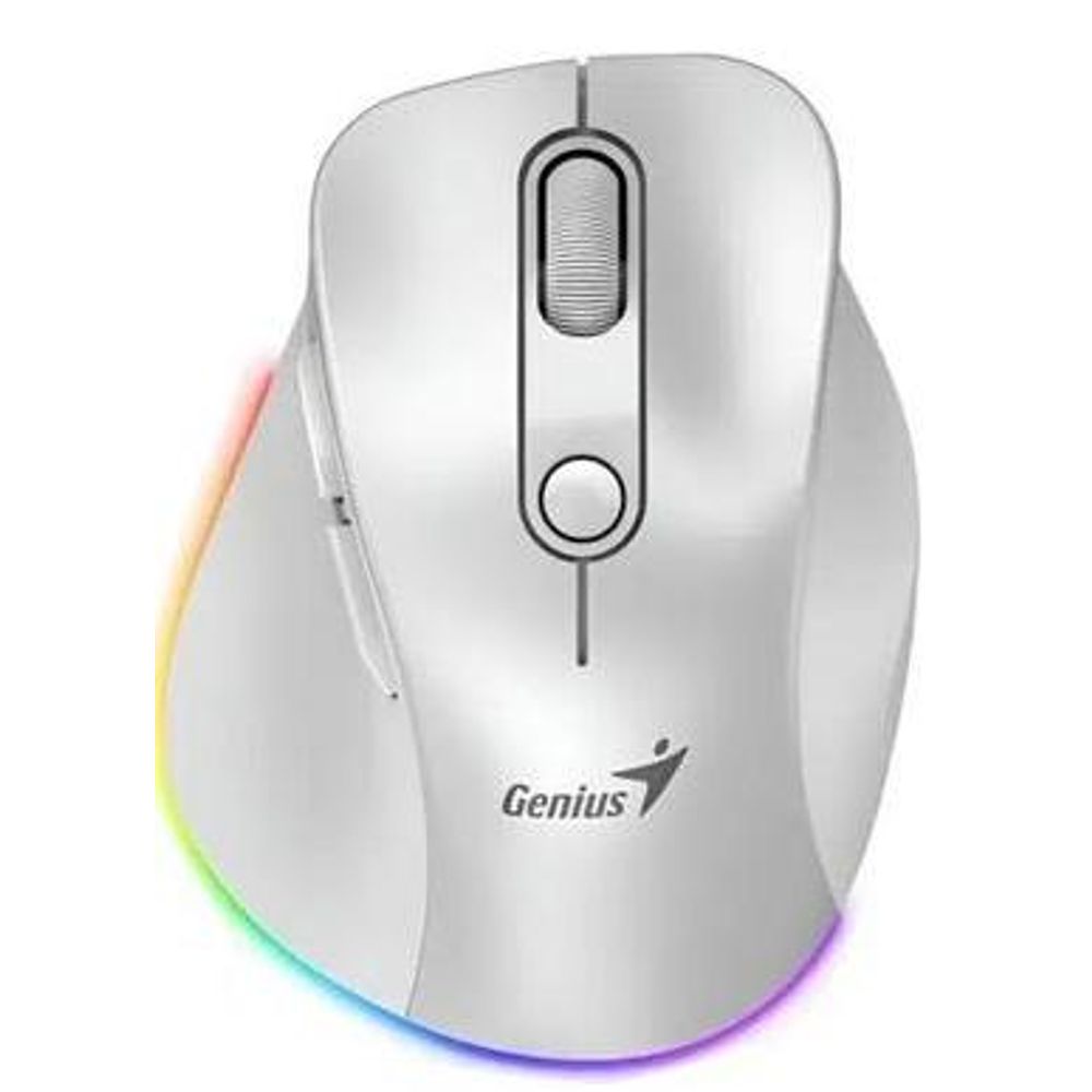 Rato Bluetooth 5.0 Silent Ergo 2.4GHZ 2400DPI Pérola