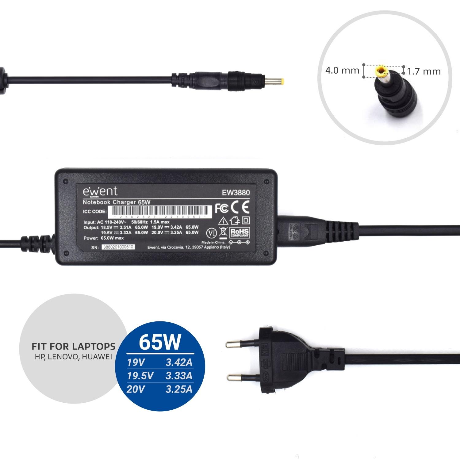 Transformador Universal 65W para HP