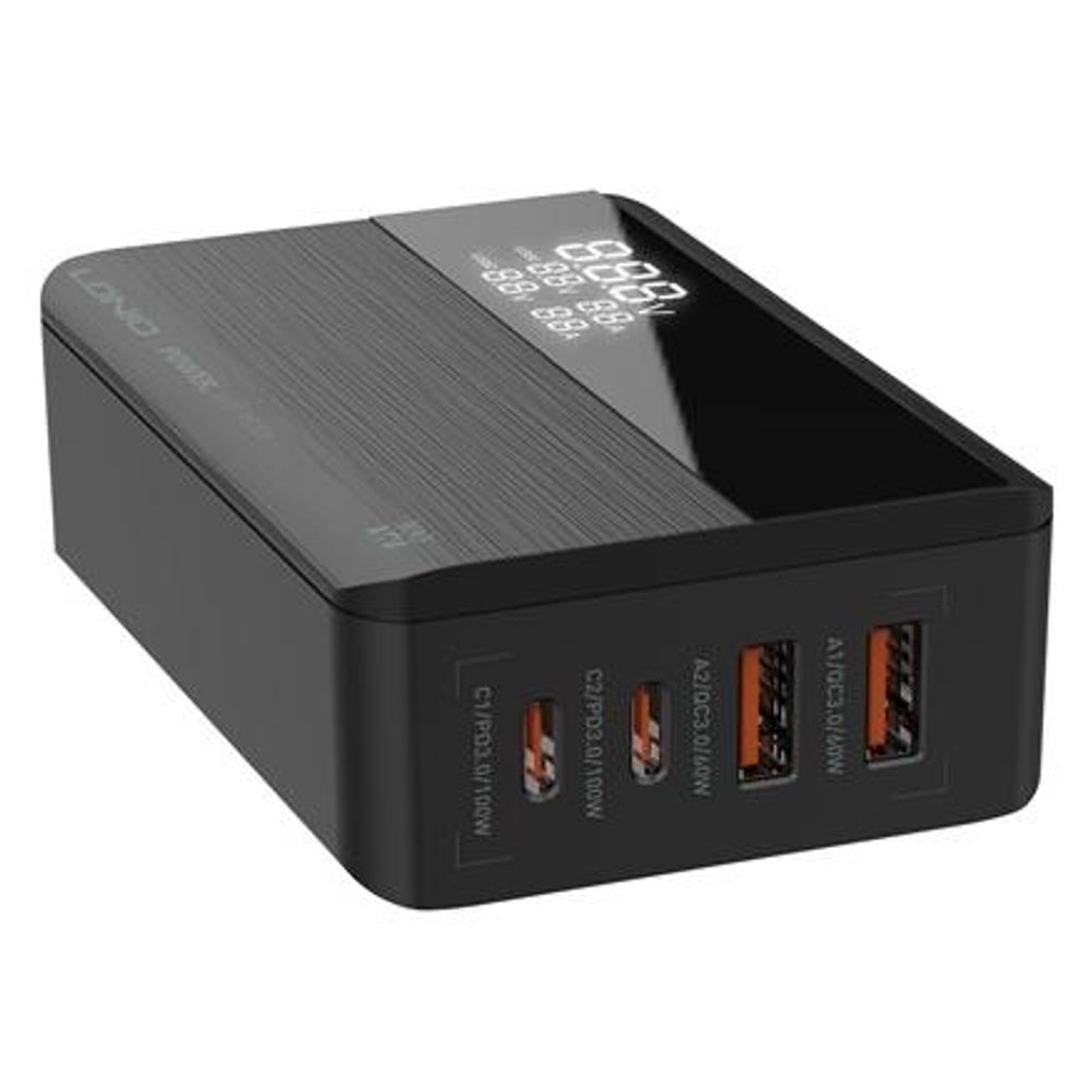 Carregador 100w 2Usb-a 2usb-c LED Display Fast Charger