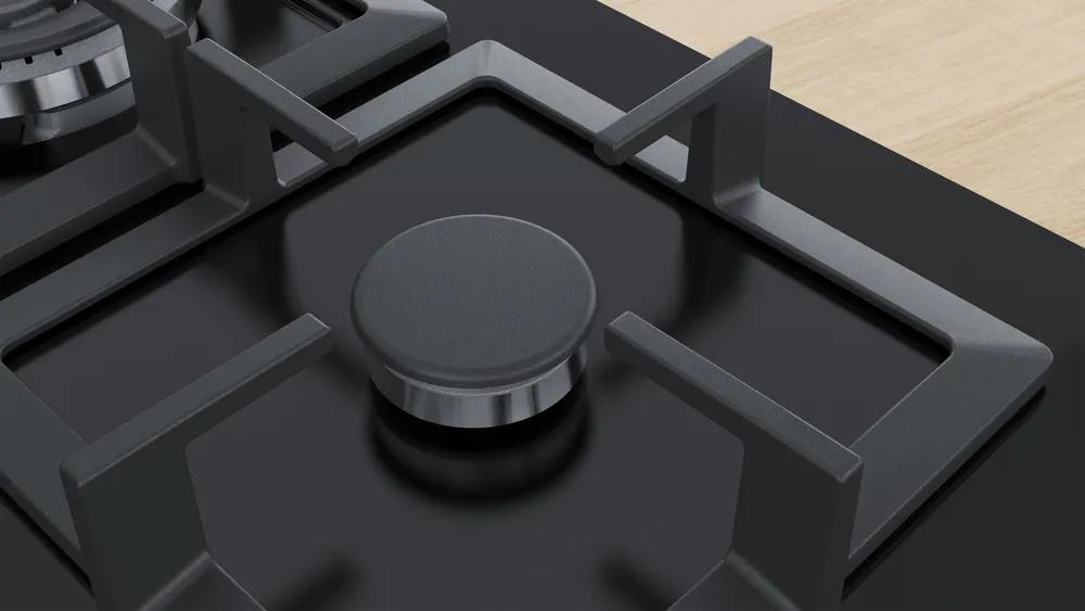 Placa de 60cm Gás Série 6 4p Cerâmico Preto