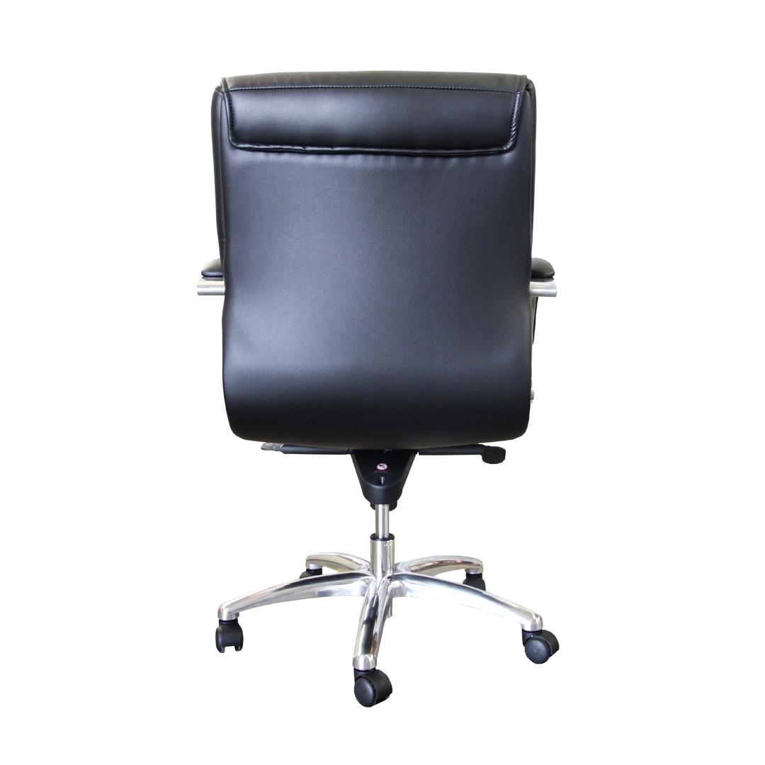 Cadeira pu medium exec 2niveis bifma desmontada preta