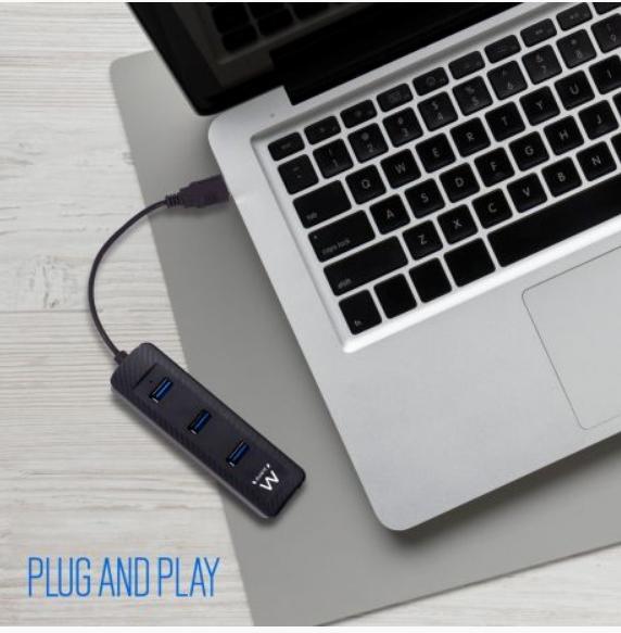 Hub Usb 4x Usb 3.1 Portas Gigabit