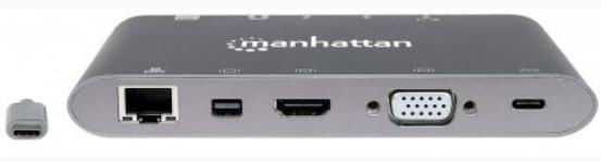 Docking Station Usb Tipo-C Para Hdmi /Vga/Mini Displayport/ Rj-45/ Usb 3.0 Tipo A/ Usb Tipo-C / Sd