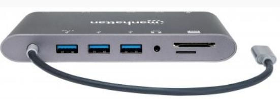 Docking Station Usb Tipo-C Para Hdmi /Vga/Mini Displayport/ Rj-45/ Usb 3.0 Tipo A/ Usb Tipo-C / Sd