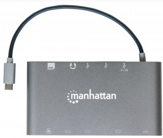 Docking Station Usb Tipo-C Para Hdmi /Vga/Mini Displayport/ Rj-45/ Usb 3.0 Tipo A/ Usb Tipo-C / Sd