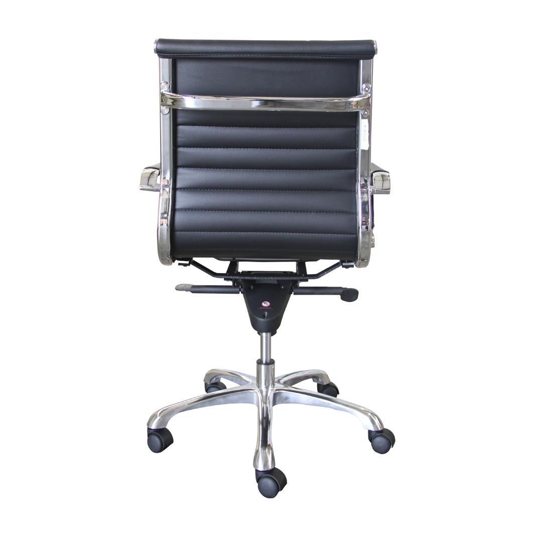 Cadeira Pu Medium Executiva 2 Níveis Desmontada Preto
