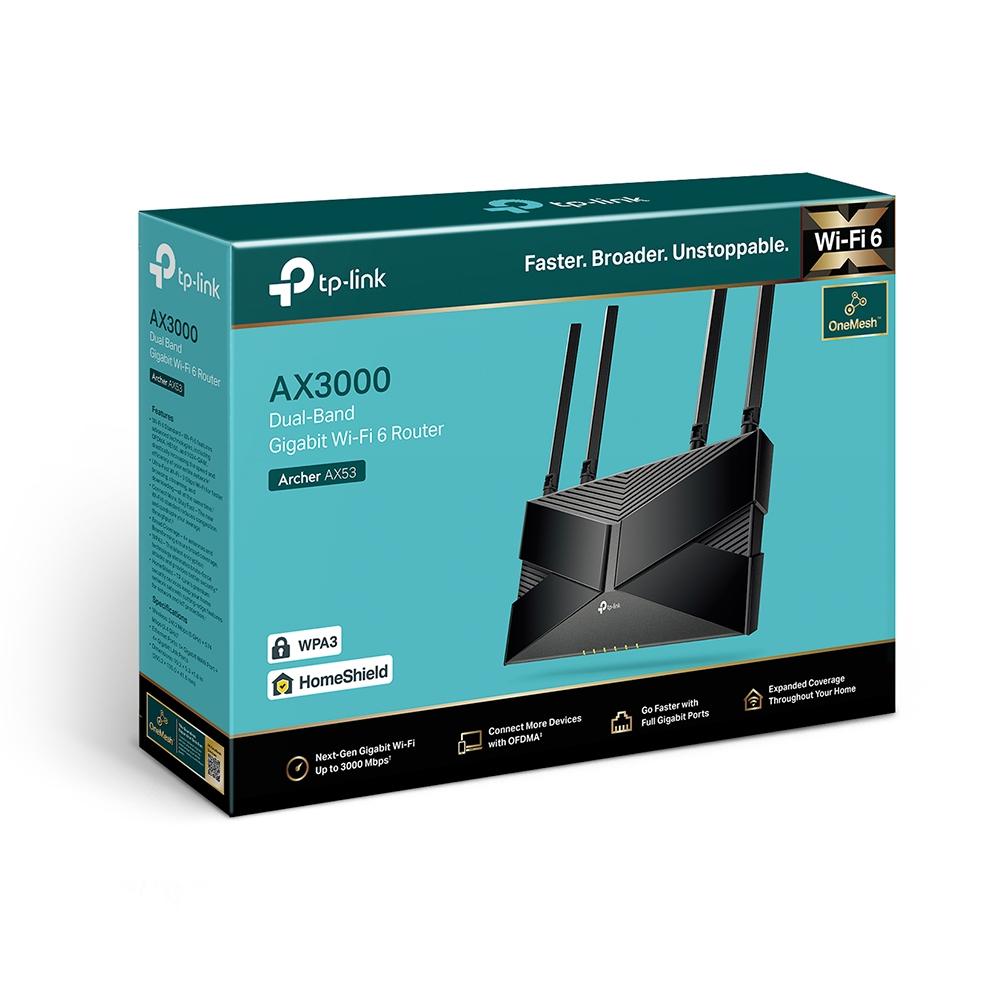 Router Wifi Ax3000 Dual Band Archer Ax53 Preto