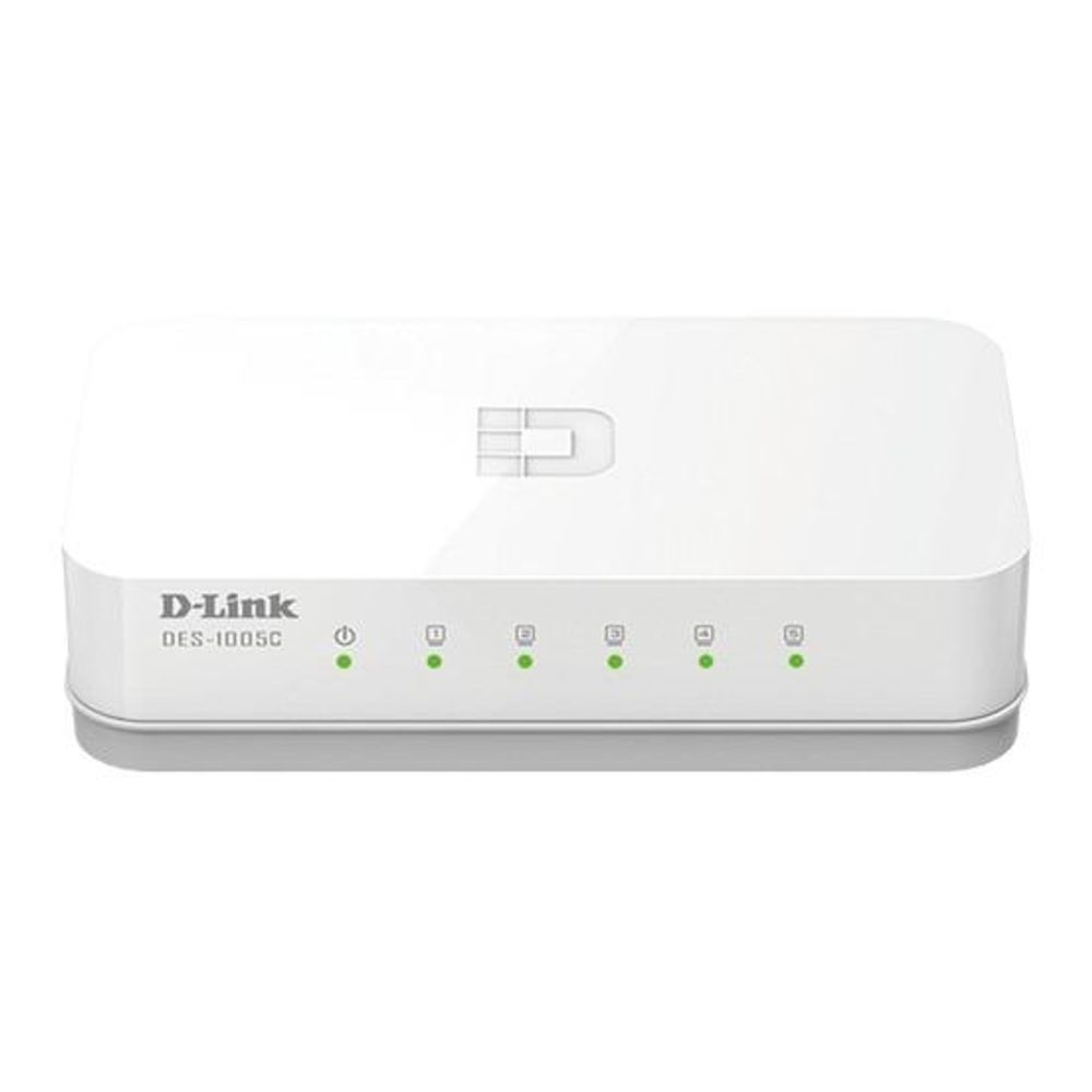Switch 5 Portas 10/100 Mbps 2x8cm Sem Gestão Branco