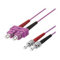 Cabo de Fibra Óptica Patch ST/SC 2M Multimodo 50/125 OM4