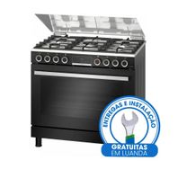 Fogão 90cm Gás Série 6 Forno Gás Preto