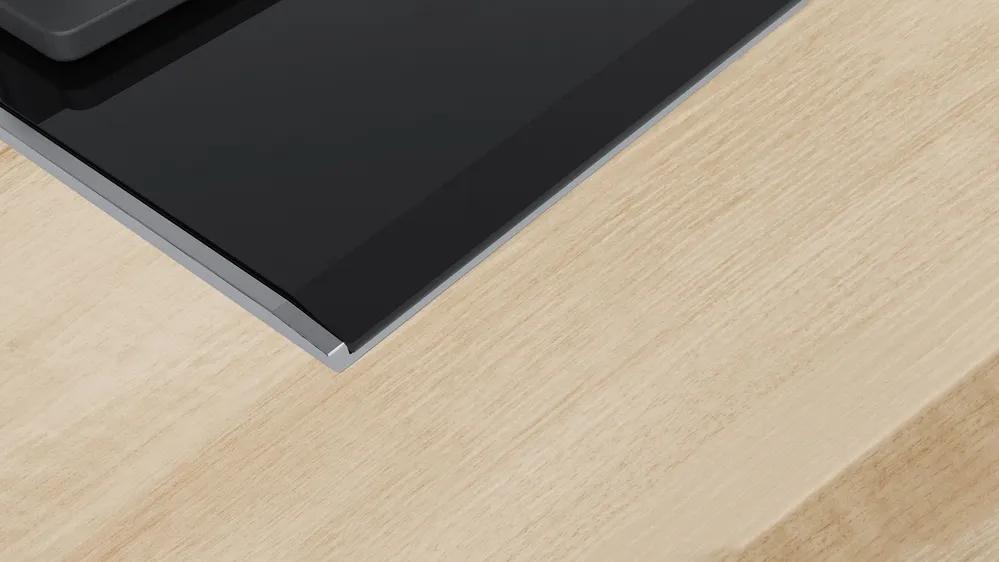 Placa 60cm gas/mix serie 8 vitrocerâmico preta