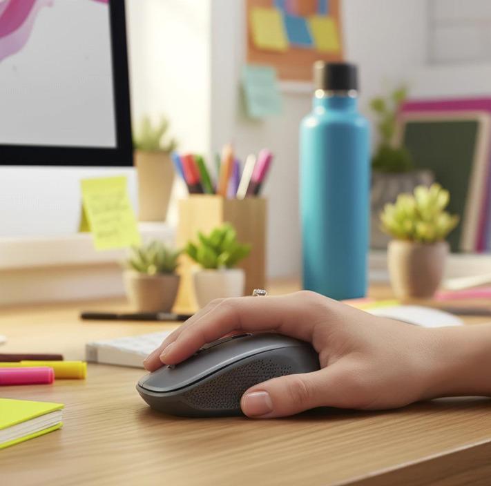 Rato sem Fio Dew Silent Wireless 2.4Ghz Cinzento