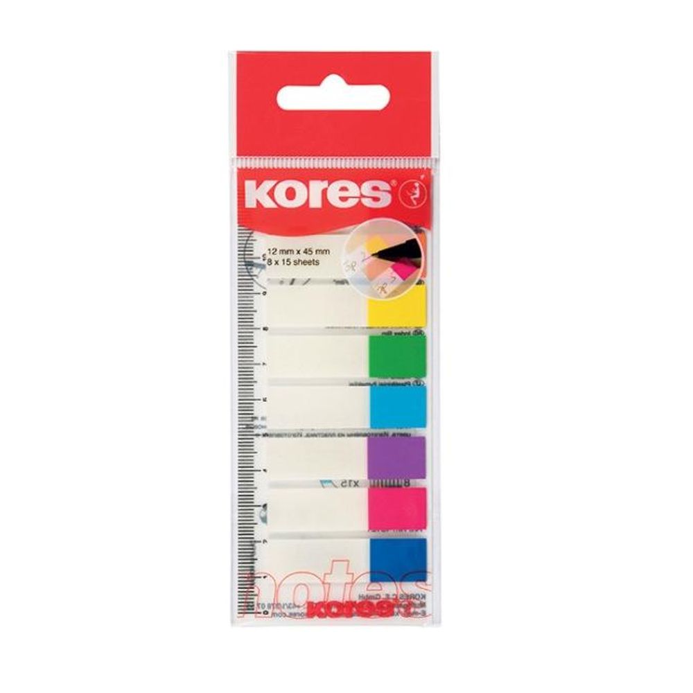 Post-It Index Transparente com 8 Abas Coloridas (Tiras)