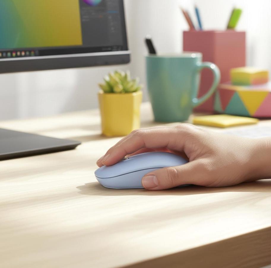 Rato sem Fio Fog Silent Wireless 2.4Ghz Azul