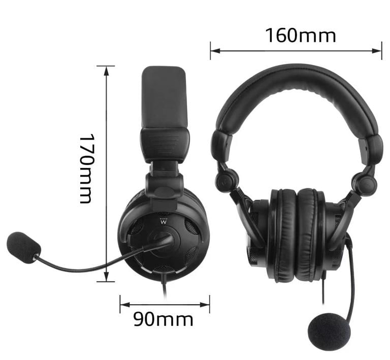 Auscultadores com Microfones Jack 3.5MM + Adaptador 2.5MM