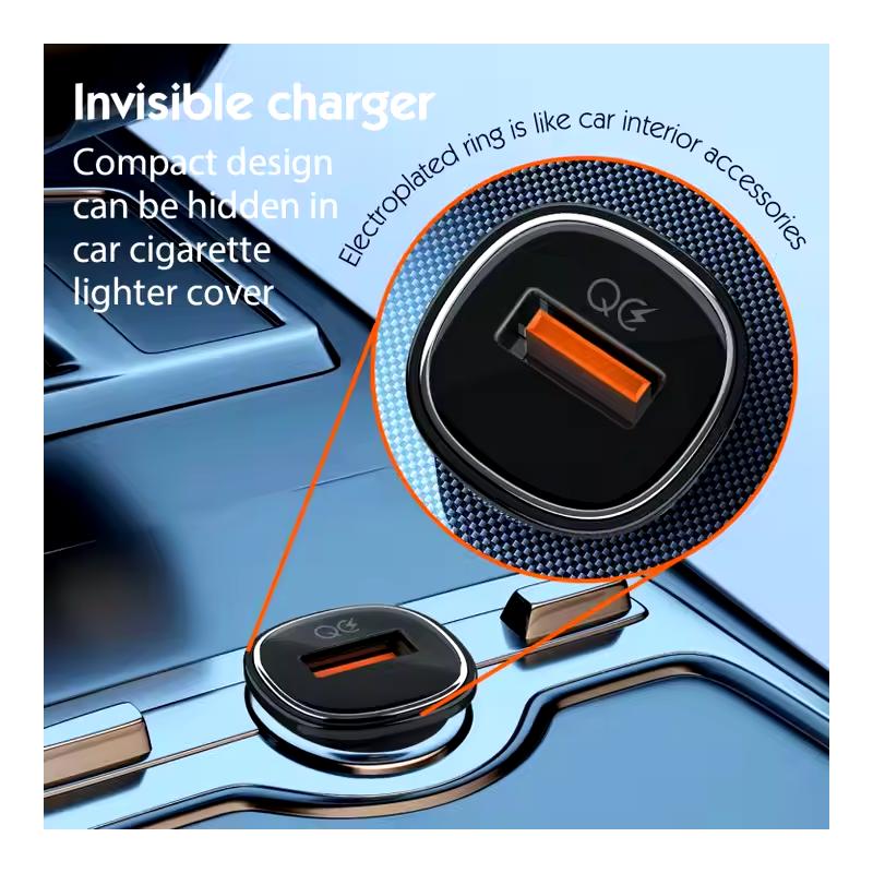 Carregador Para  Carro Usb-A Para Usb-C Single 30W