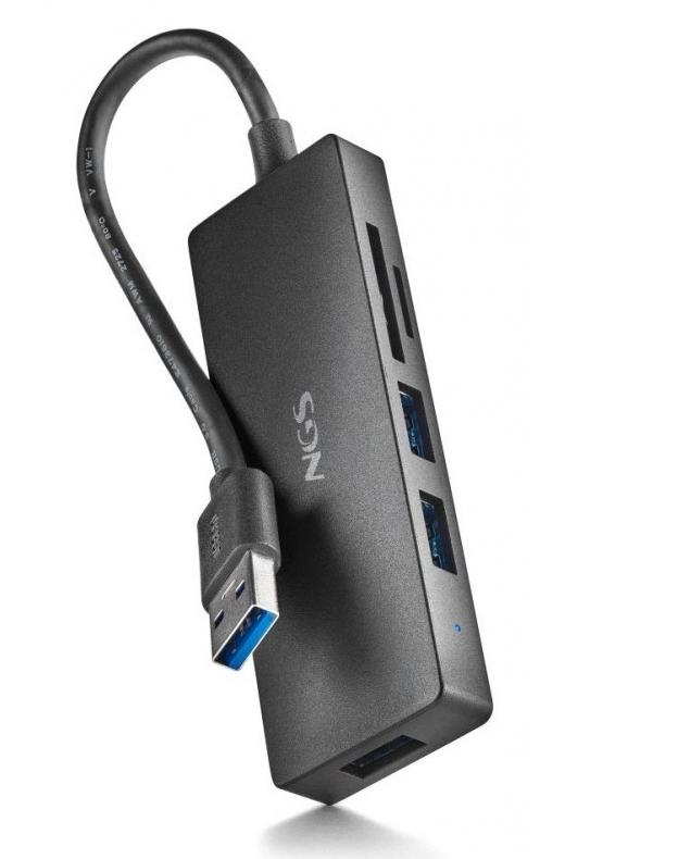 HUB Ihubreader 3USB-A + TF/SD Leitor de Cartão
