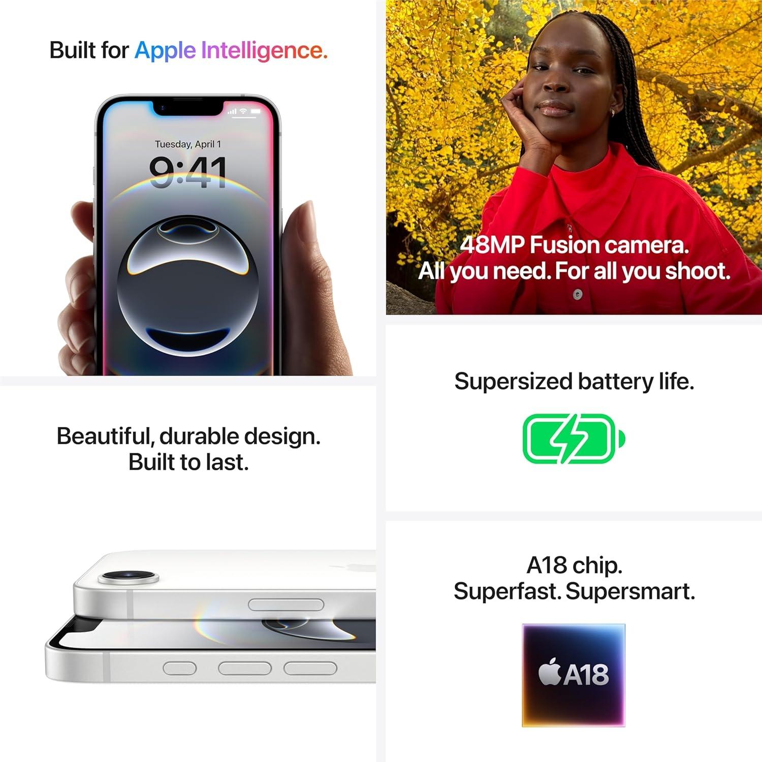 Smartphone Iphone 16E 128GB Branco