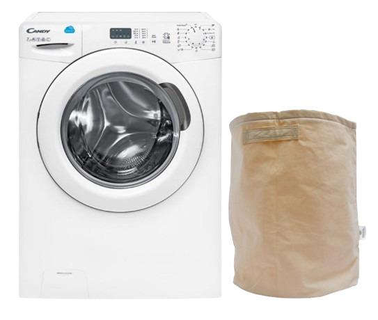 Máquina de Lavar Roupa CS1071DE/1-S 7KG 1000RPM +  Cesto de Roupa Tradicional Cuerama
