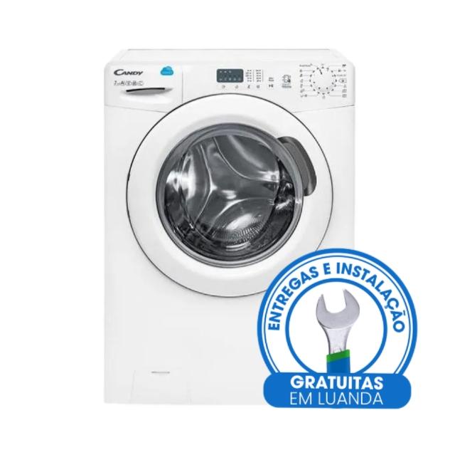 Máquina de Lavar Roupa CS1071DE/1-S 7KG 1000RPM +  Cesto de Roupa Tradicional Cuerama