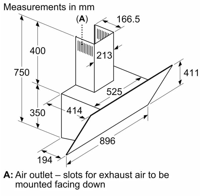 Exaustor 90CM Séries 4 Preto