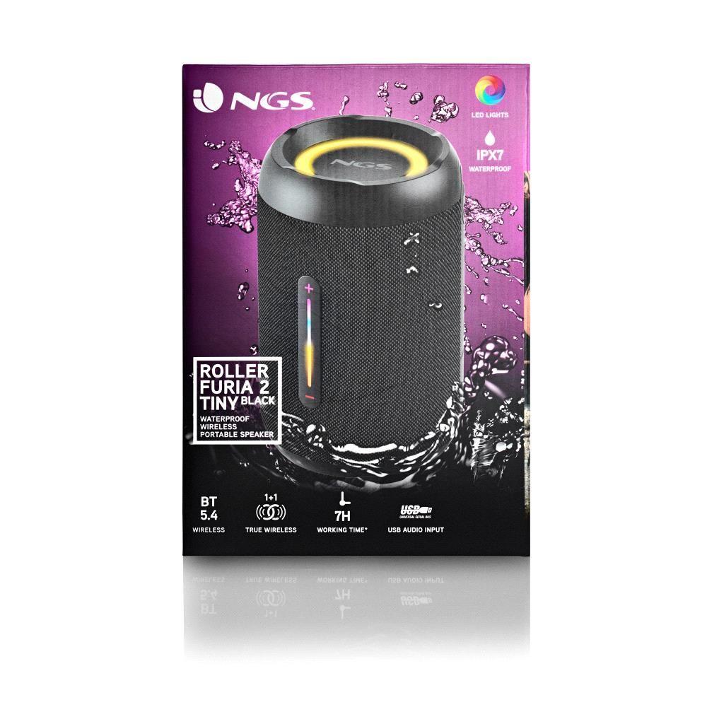 Coluna Portátil Roller Furia2 20W BT Led Preto