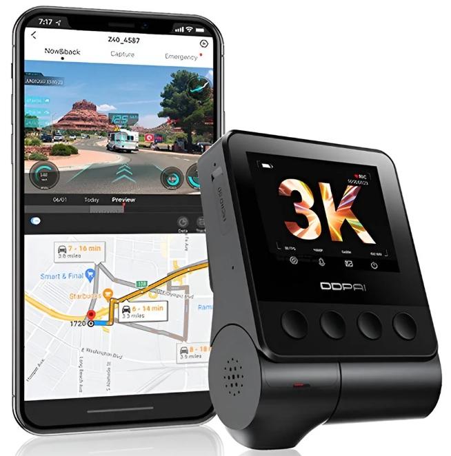 Câmera Para Carro Z40 Dual 3k