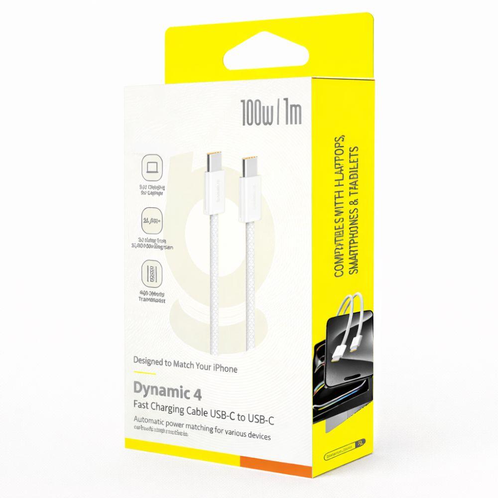 Cabo Usb-C Para Usb-C 100W 1M Branco