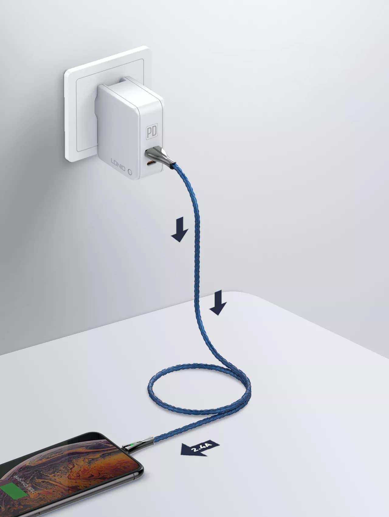 Cabo USB-A para Lightning Super Rápido Cinza