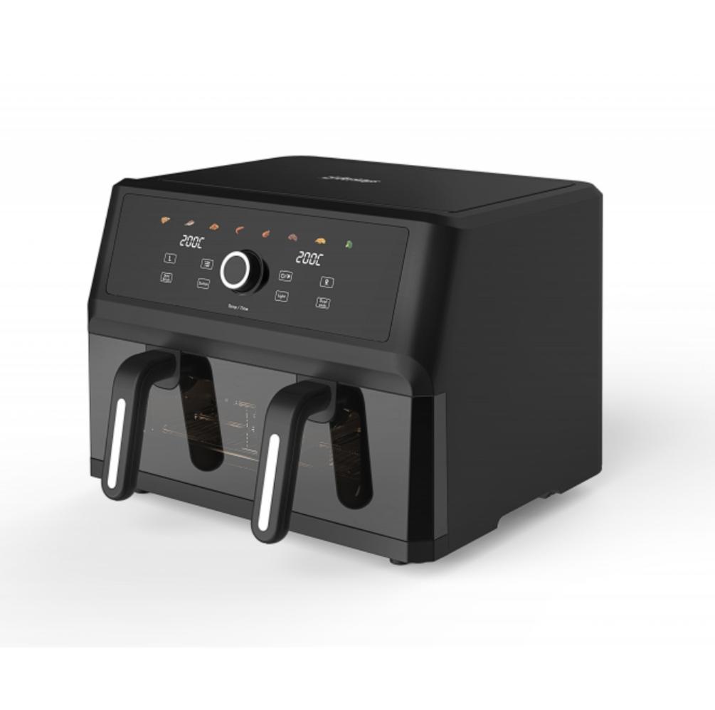 Fritadeira Sem Óleo Air Fryer 11L Preta 2-Zonas Separadas