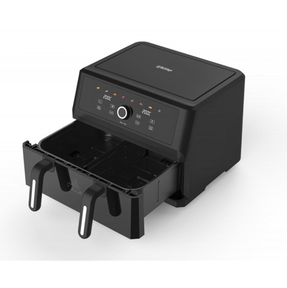 Fritadeira Sem Óleo Air Fryer 11L Preta 2-Zonas Separadas