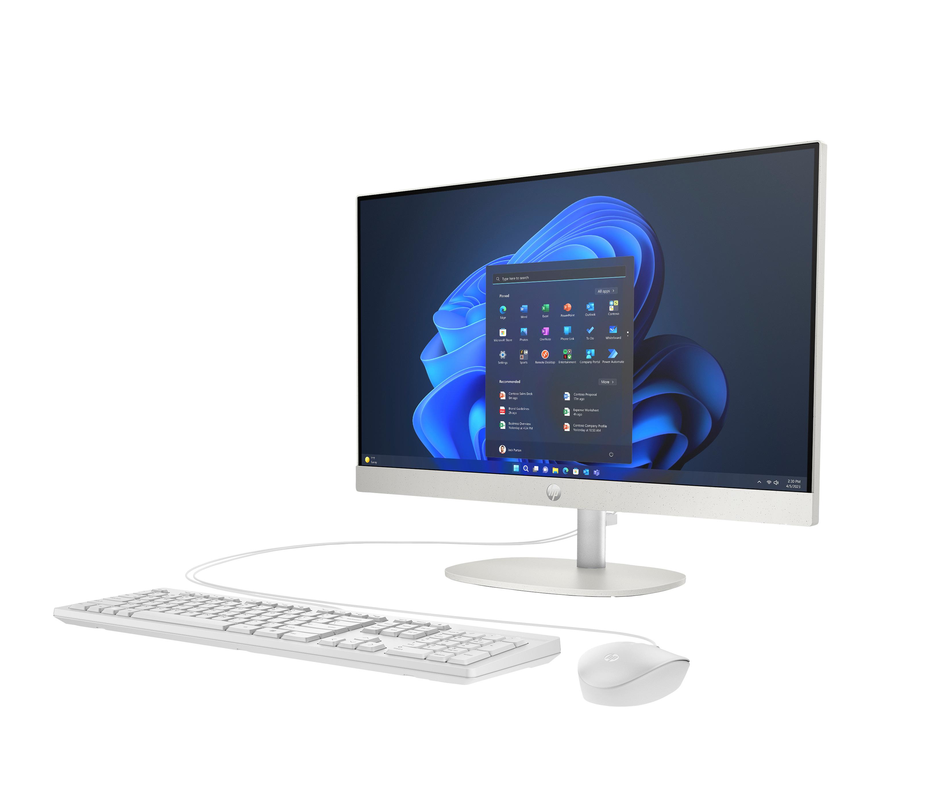 Computador Desktop All-In-One 23.8" FHD U5-125U 8GB/512GB SSD FreeDOS Branco