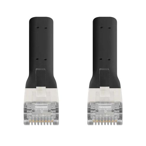Cabo De Rede RJ45 0.5m CAT6A F/FTP Slim 32 AWG Ethernet Preto
