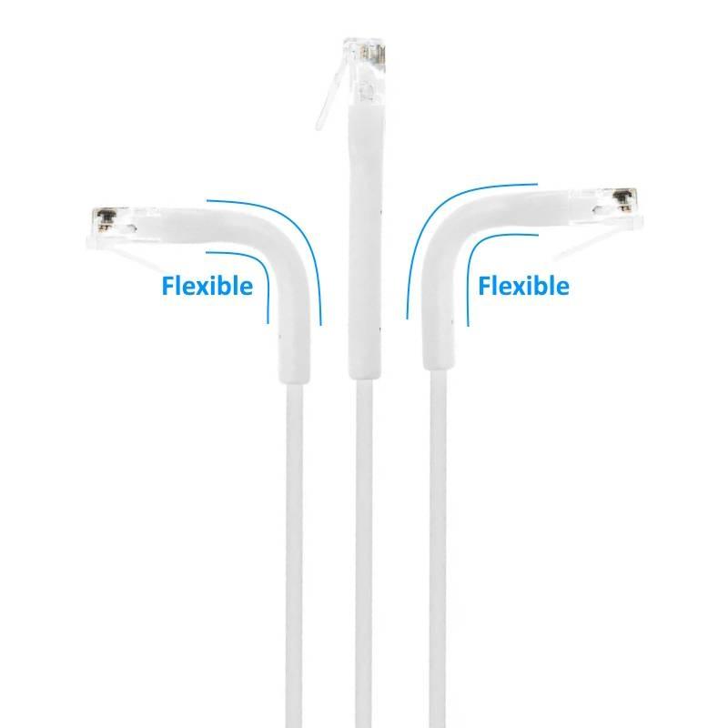 Cabo de Rede RJ45 5m CAT6A U/UTP 23/7 AWG Ethernet Branco