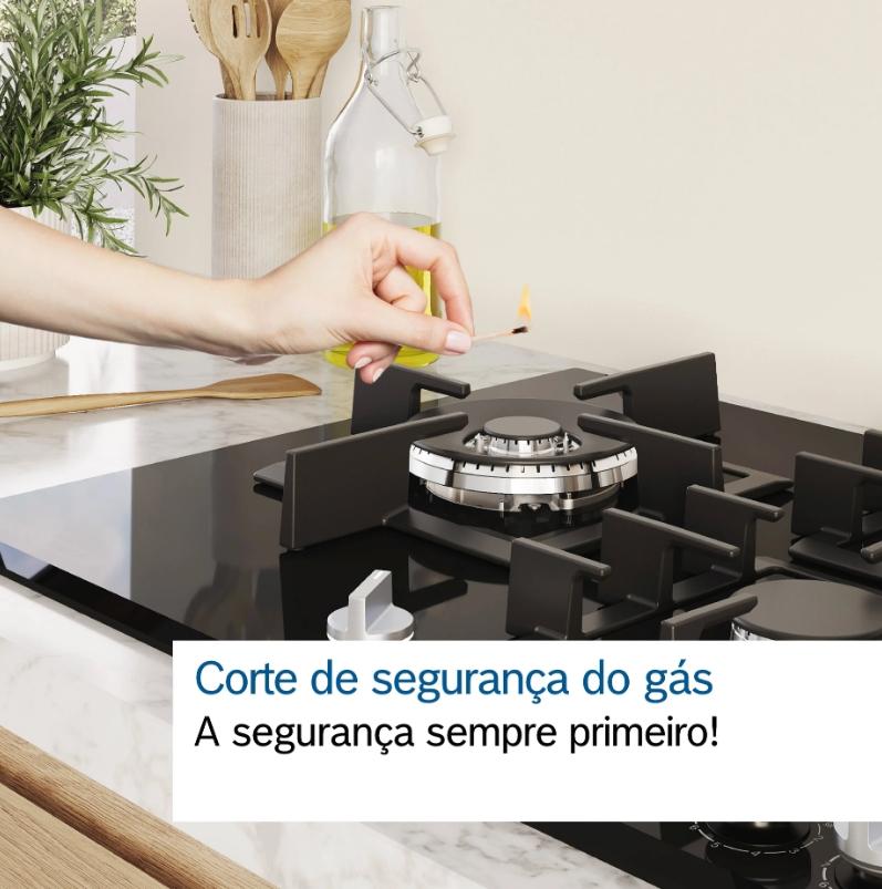 Placa Encastrável a Gás Série 6 90CM Inox