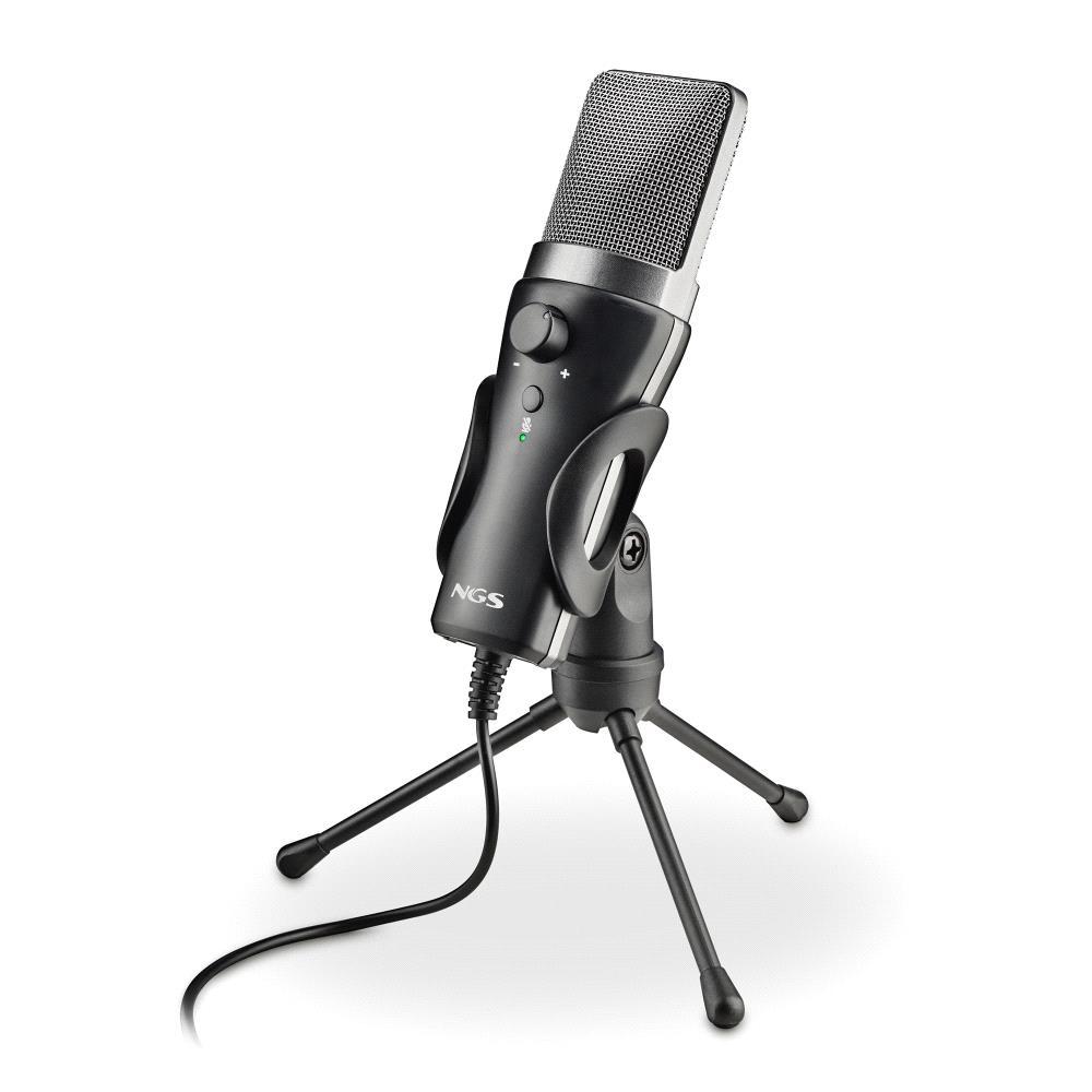 Microfone Ms102usb com Tripé Áudio Jack 3.5MM Preto