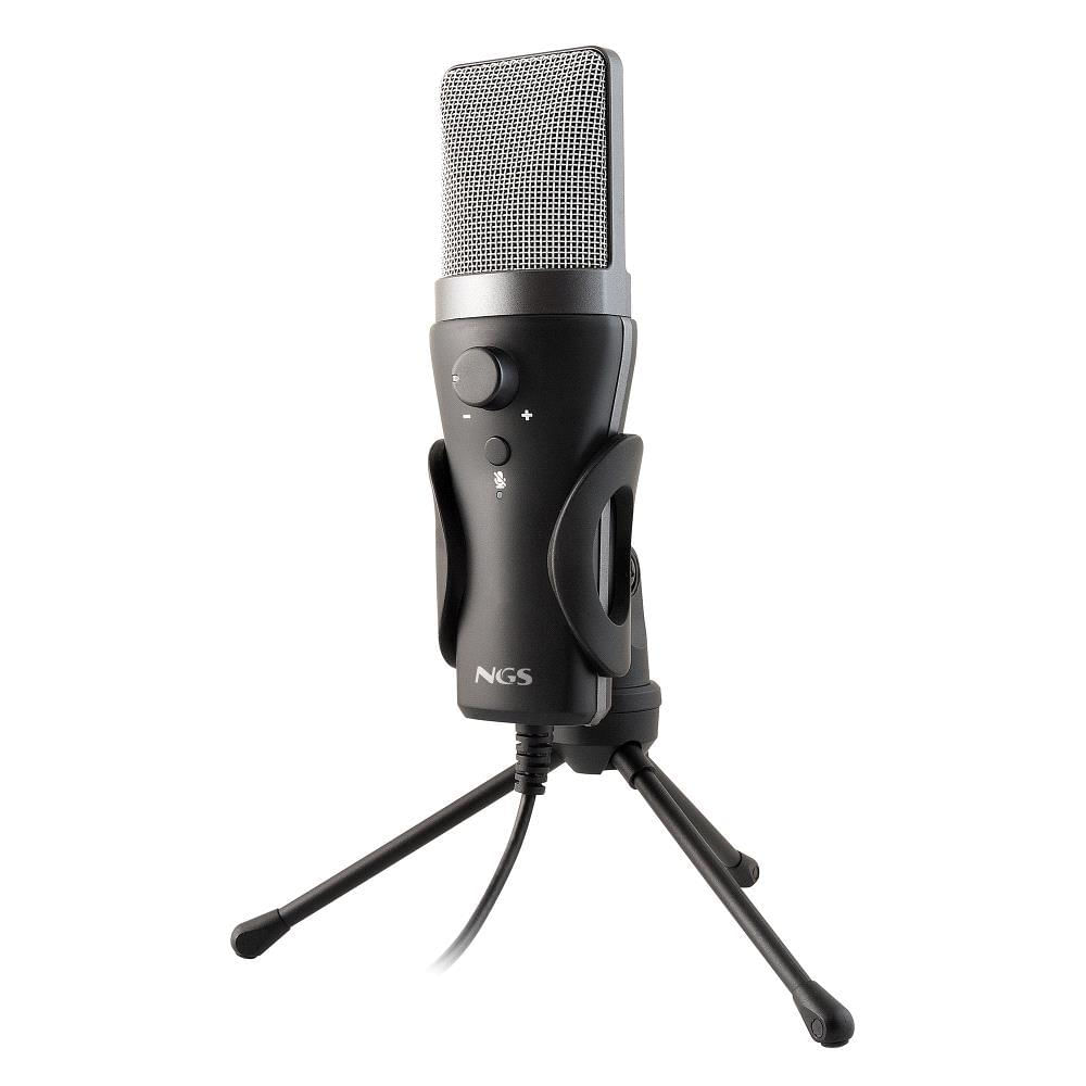 Microfone Ms102usb com Tripé Áudio Jack 3.5MM Preto