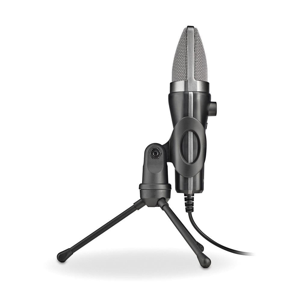 Microfone Ms102usb com Tripé Áudio Jack 3.5MM Preto