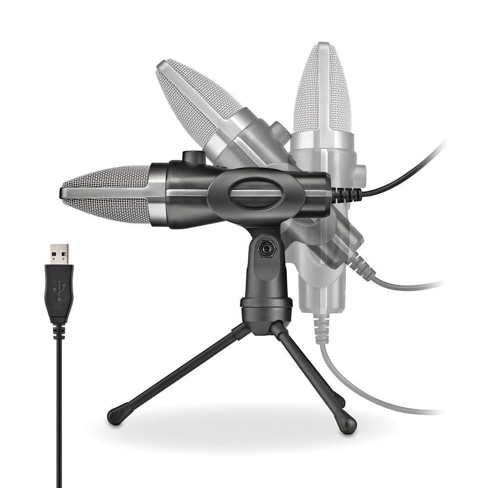 Microfone Ms102usb com Tripé Áudio Jack 3.5MM Preto