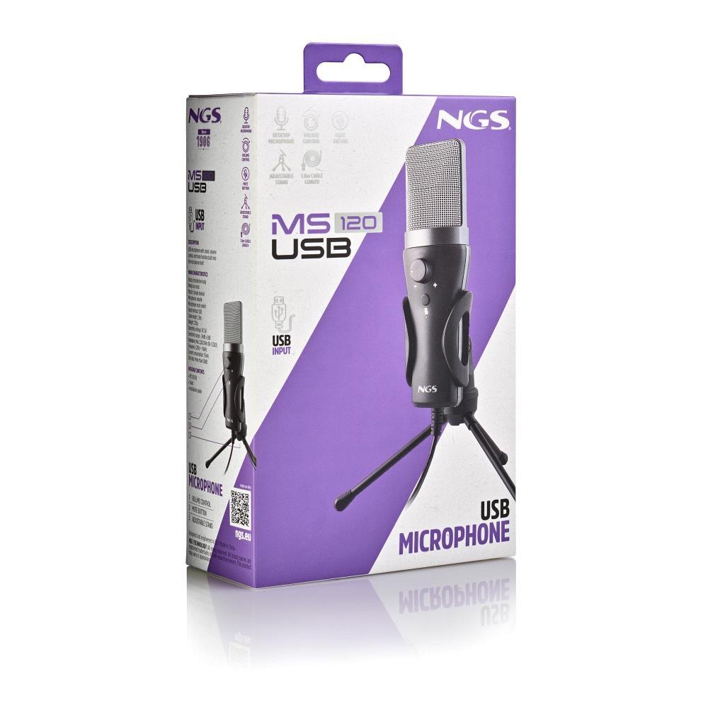 Microfone Ms102usb com Tripé Áudio Jack 3.5MM Preto